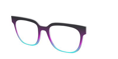 The Licorice to Seafoam Gradient - Angle Top Thumbnail - Pair Eyewear