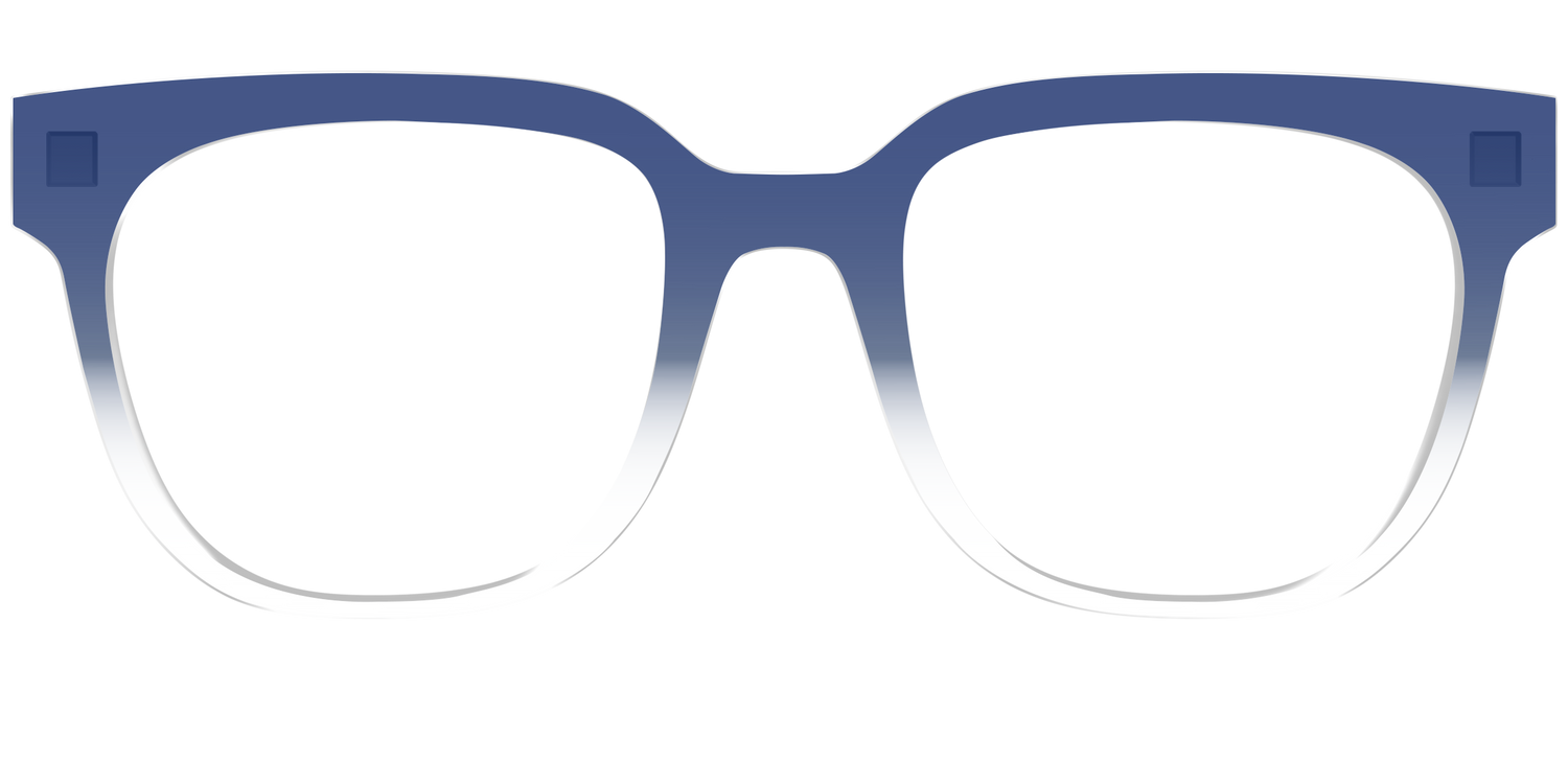 The Navy Gradient Crystal - Front Top Image - Pair Eyewear