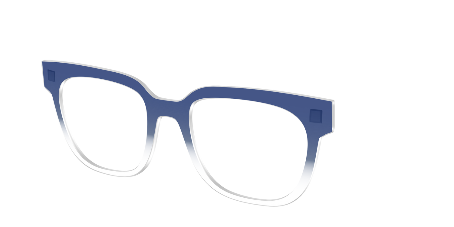 The Navy Gradient Crystal - Angle Top Image - Pair Eyewear