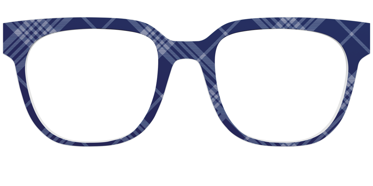 The Navy Twill Plaid - Front Top Image - Pair Eyewear