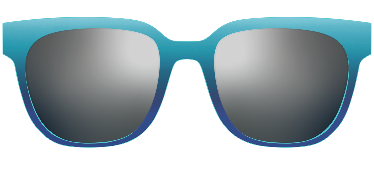 The Polarized Ocean Blue Sun Top - Front Top Image - Pair Eyewear
