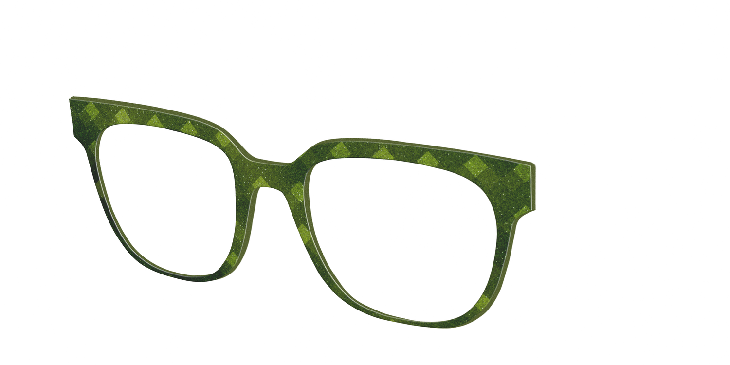 The Olive Geo - Angle Top Image - Pair Eyewear