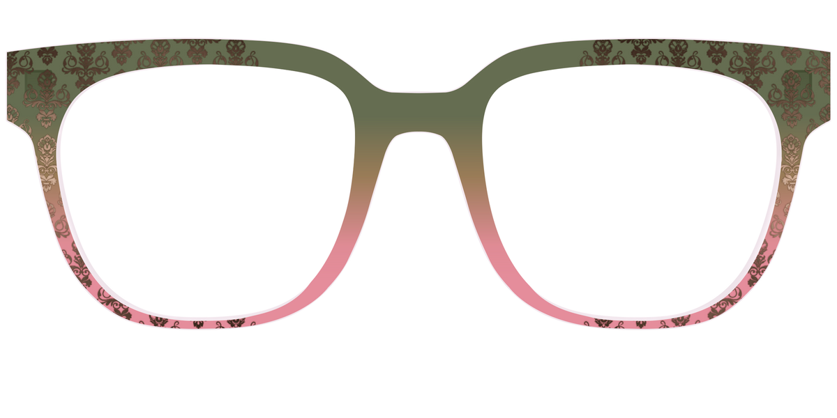 The Olive to Rose Trellis with Champagne Foil - Front Top Image - Pair Eyewear