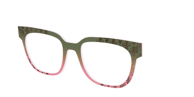 The Olive to Rose Trellis with Champagne Foil - Angle Top Thumbnail - Pair Eyewear