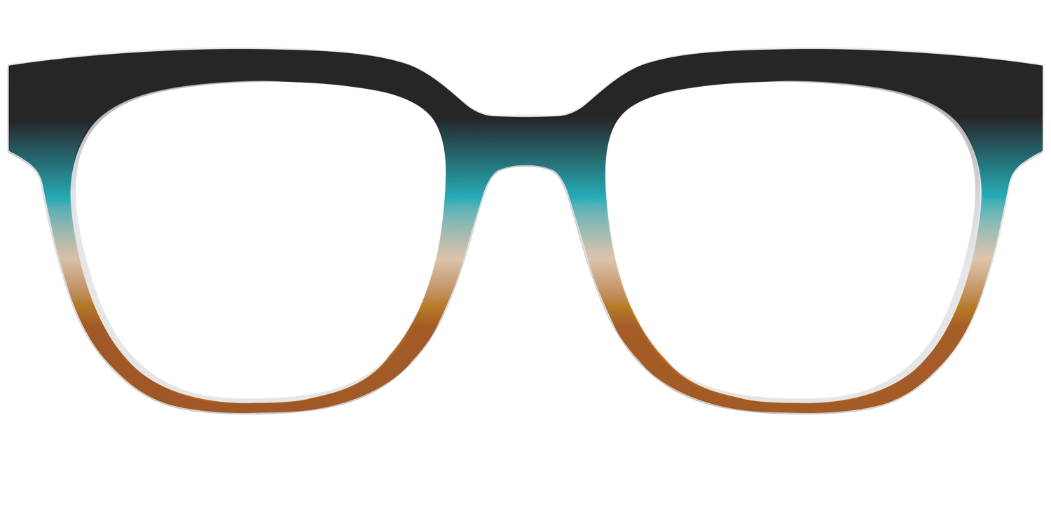 The Onyx to Rust Gradient - Front Top Image - Pair Eyewear