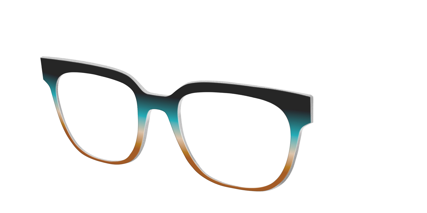 The Onyx to Rust Gradient - Angle Top Image - Pair Eyewear