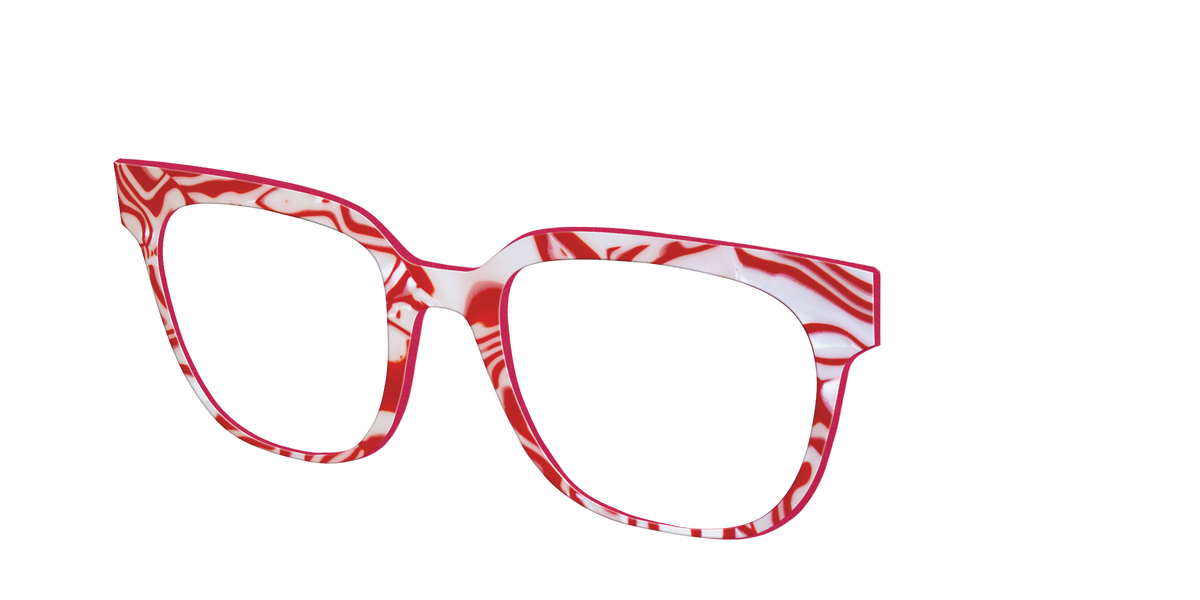 The Peppermint Swirl - Angle Top Image - Pair Eyewear