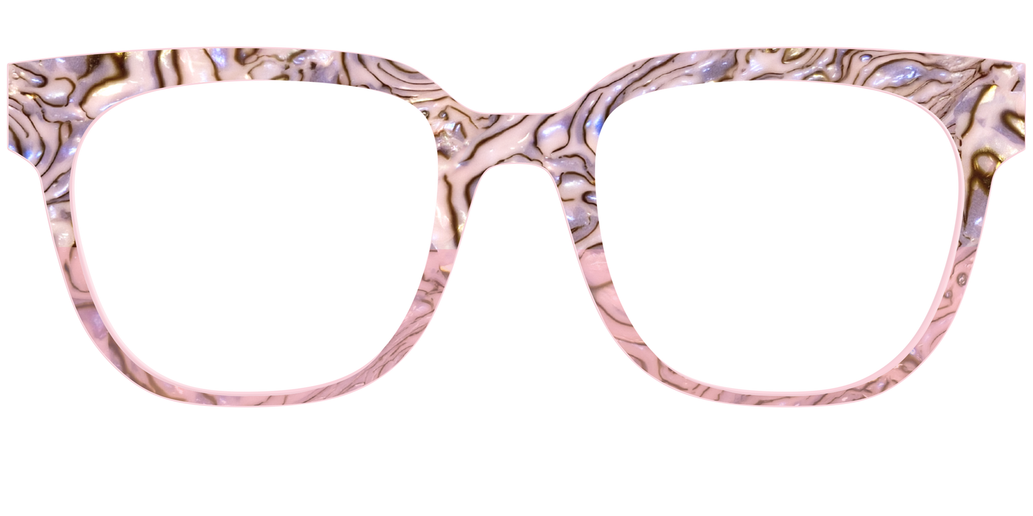 The Pink Conch Shell Pearl Crystal Split - Front Top Image - Pair Eyewear
