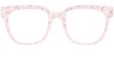 The Pink Shimmer Petals with Silver Foil - Front Top Thumbnail - Pair Eyewear