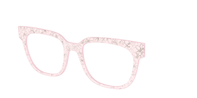 The Pink Shimmer Petals with Silver Foil - Angle Top Thumbnail - Pair Eyewear