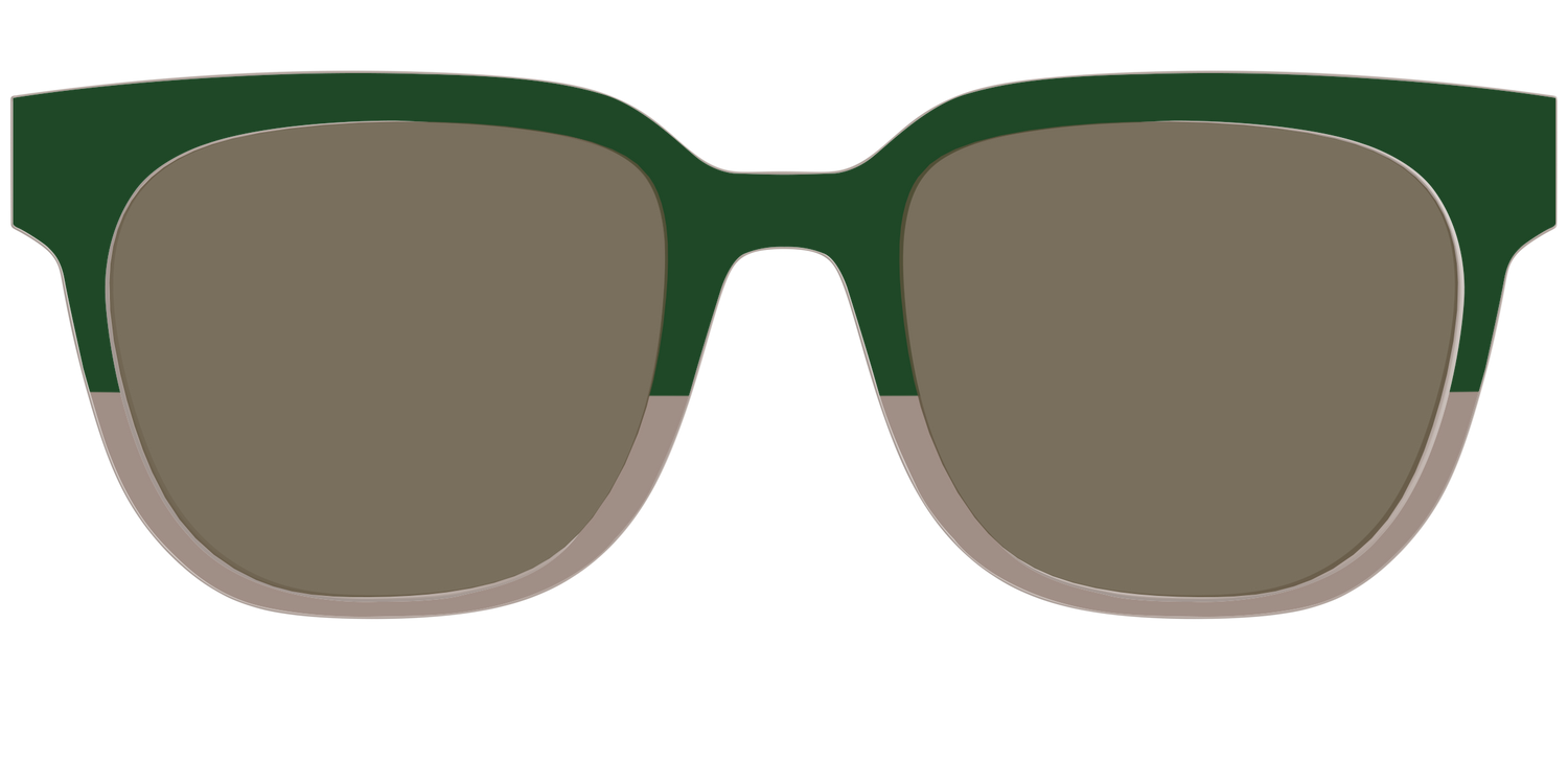 The Polarized Cedar & Sap Crystal Split Sun Top - Front Top Image - Pair Eyewear
