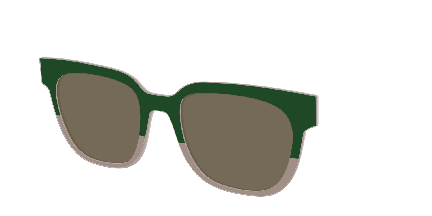 The Polarized Cedar & Sap Crystal Split Sun Top - Angle Top Image - Pair Eyewear