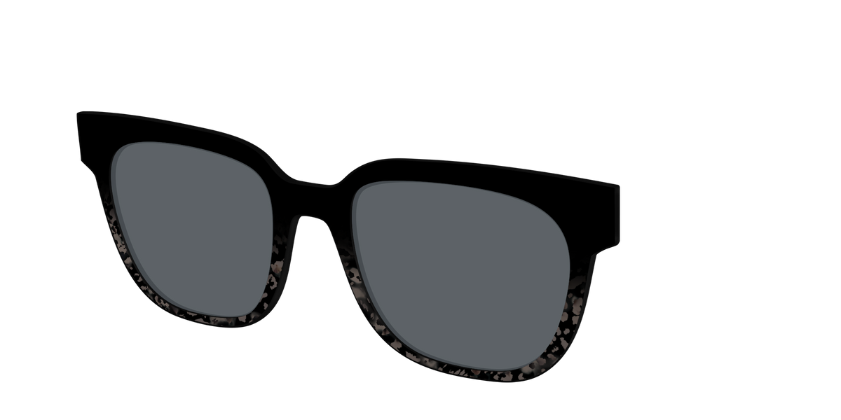 The Polarized Shaded Tortoise Sun Top - Angle Top Image - Pair Eyewear