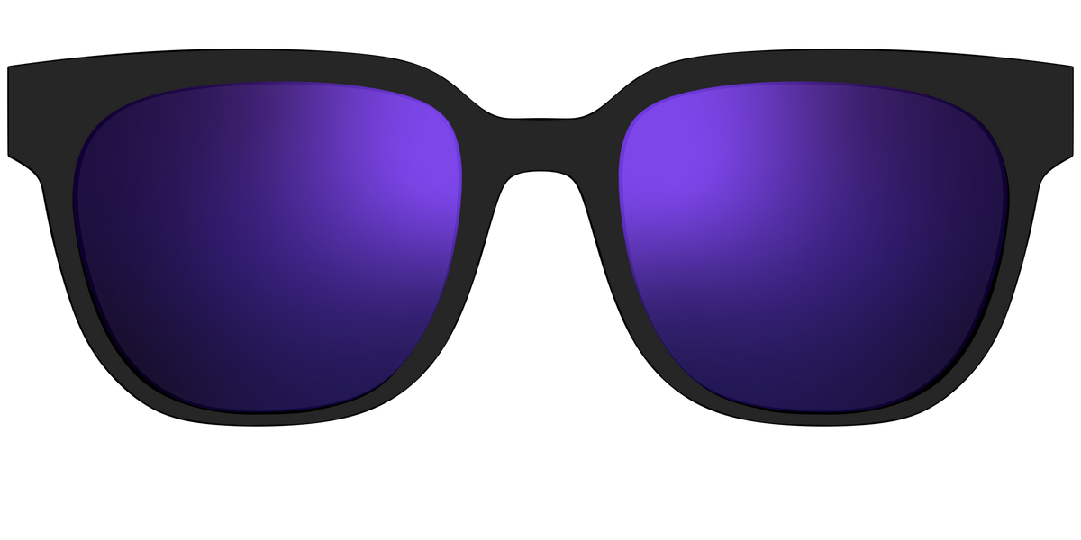 The Polarized Purple Reflective Sun Top - Front Top Image - Pair Eyewear
