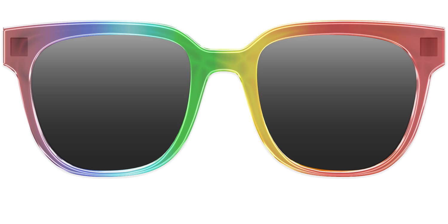 The Polarized Rainbow Gradient Sun Top - Front Top Image - Pair Eyewear