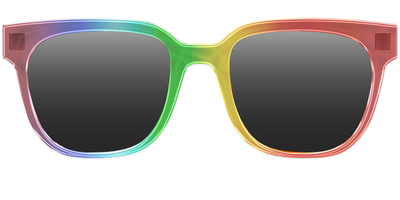 The Polarized Rainbow Gradient Sun Top - Front Top Thumbnail - Pair Eyewear