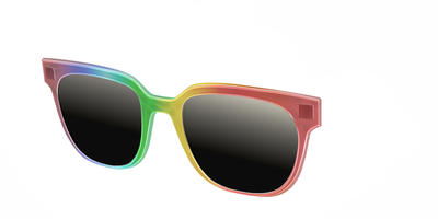 The Polarized Rainbow Gradient Sun Top - Angle Top Thumbnail - Pair Eyewear