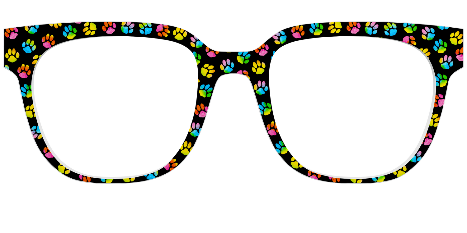 The Rainbow Paw Print - Front Top Image - Pair Eyewear