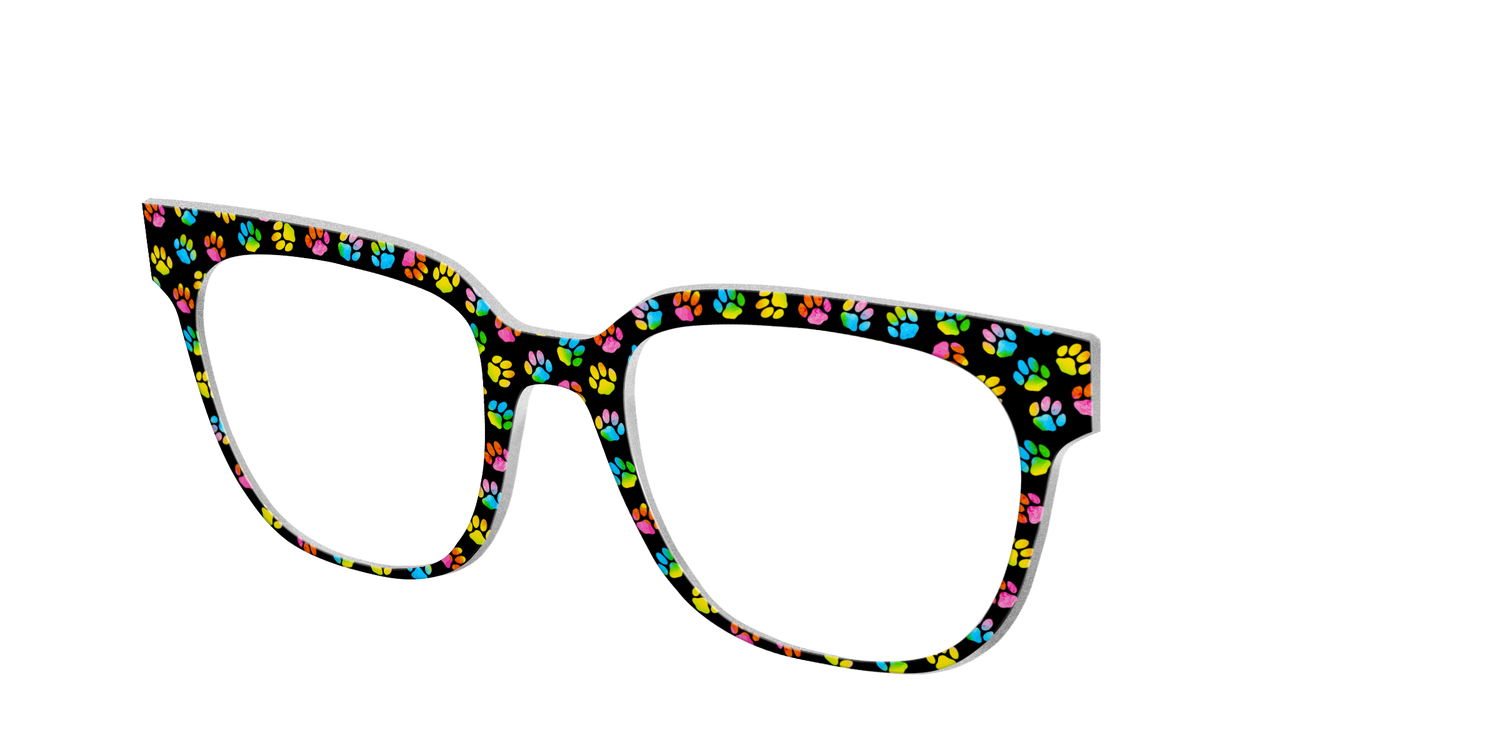 The Rainbow Paw Print - Angle Top Image - Pair Eyewear