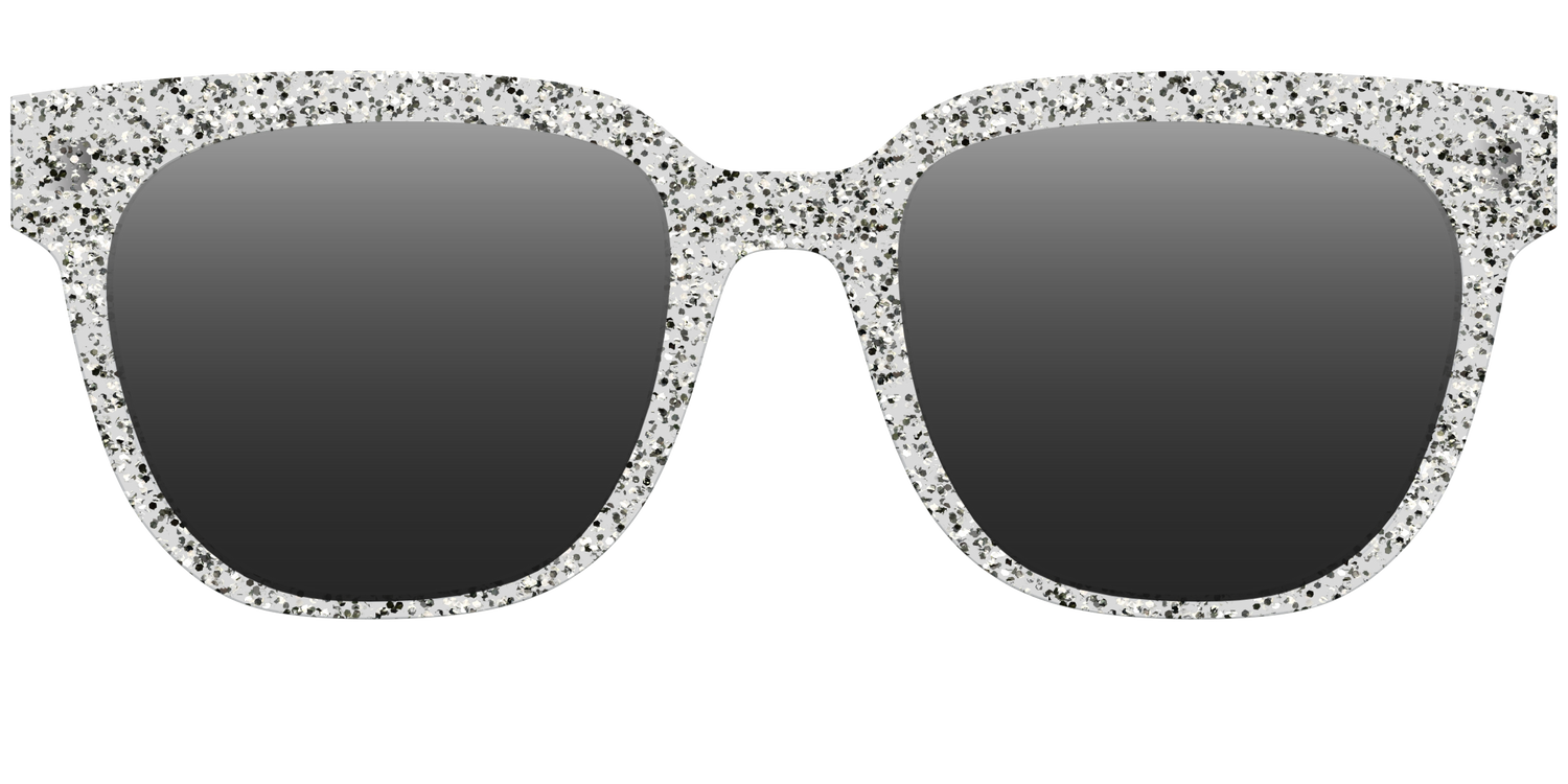 The Polarized Silver Sparkle Sun Top - Front Top Image - Pair Eyewear