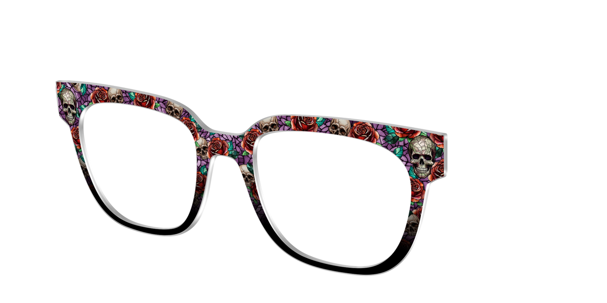 The Skull & Thorn Stained Glass - Angle Top Image - Pair Eyewear