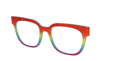 The Spectrum Gradient with Gold Flakes - Angle Top Thumbnail - Pair Eyewear