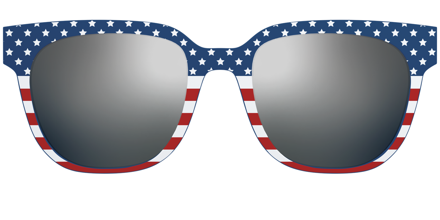 The Polarized Stars & Stripes Sun Top - Front Top Image - Pair Eyewear