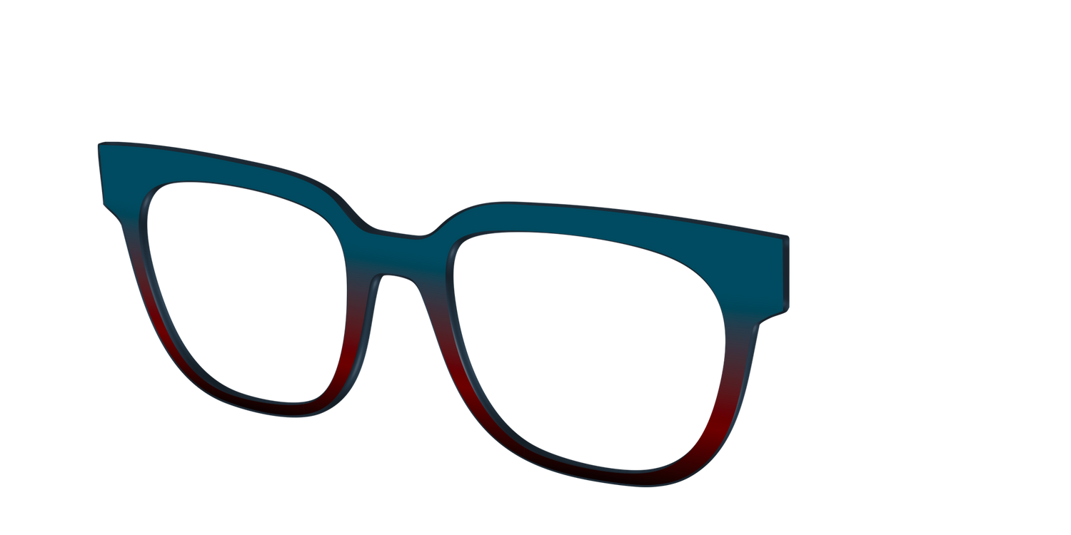 The Teal to Espresso Gradient - Angle Top Image - Pair Eyewear