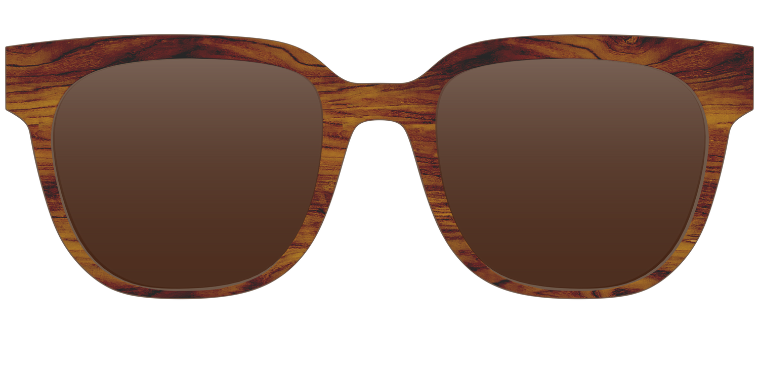 The Polarized Woodgrain Sun Top - Front Top Image - Pair Eyewear