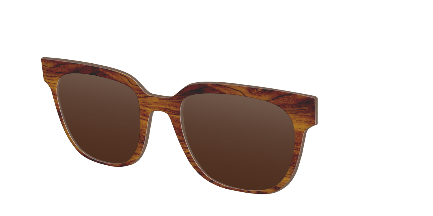 The Polarized Woodgrain Sun Top - Angle Top Image - Pair Eyewear