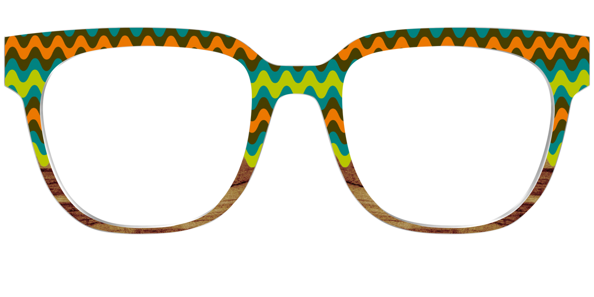 The Woodgrain Waves - Front Top Image - Pair Eyewear