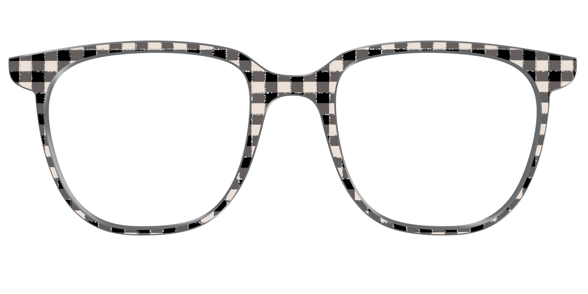 The Black Buffalo Check with Glitter - Front Top Image - Pair Eyewear