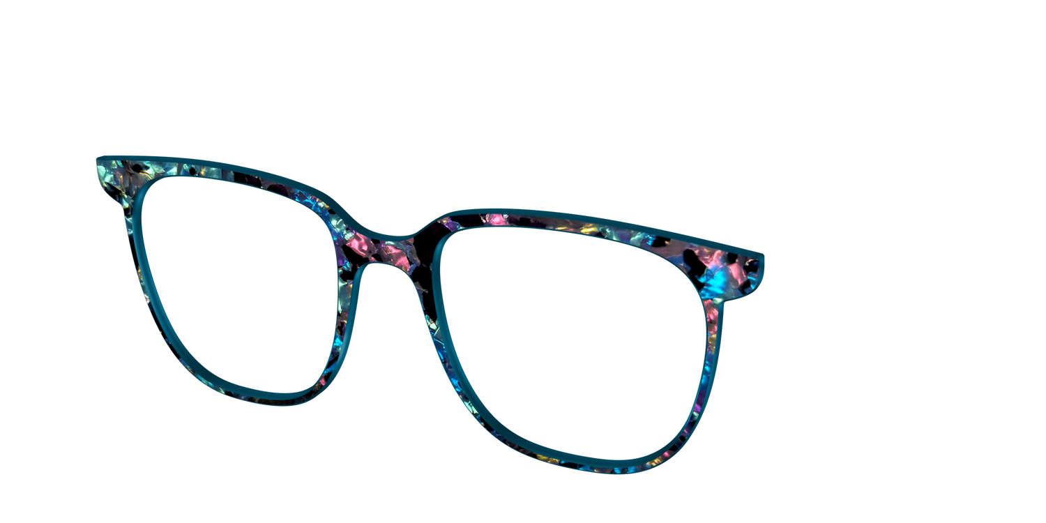 The Black Prismatic Pearl Tortoise - Angle Top Image - Pair Eyewear