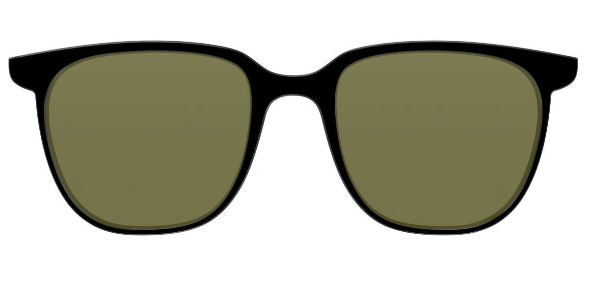 The Black with Green Racquet Sport lens - Front Top Image - Pair Eyewear