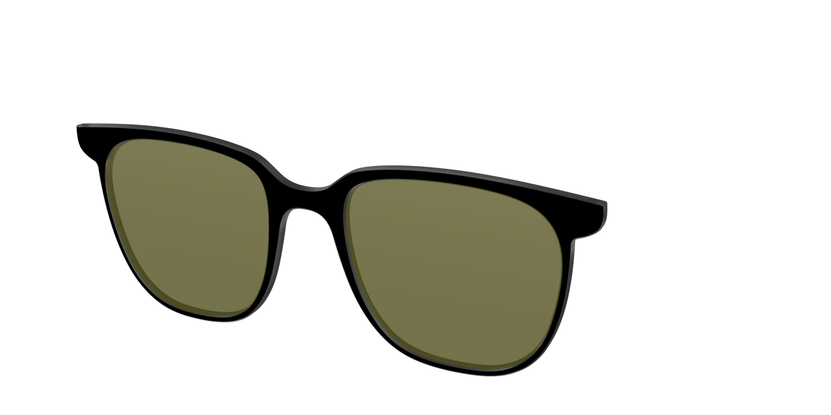 The Black with Green Racquet Sport lens - Angle Top Image - Pair Eyewear