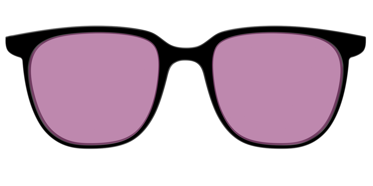 The Black with Pink Racquet Sport lens - Front Top Image - Pair Eyewear