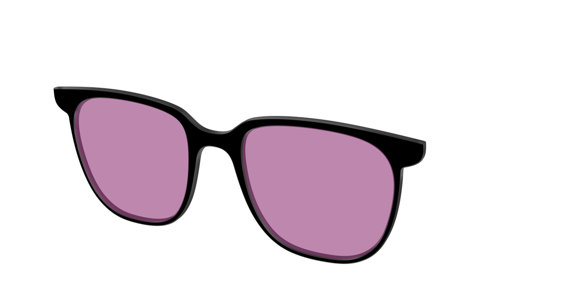 The Black with Pink Racquet Sport lens - Angle Top Image - Pair Eyewear