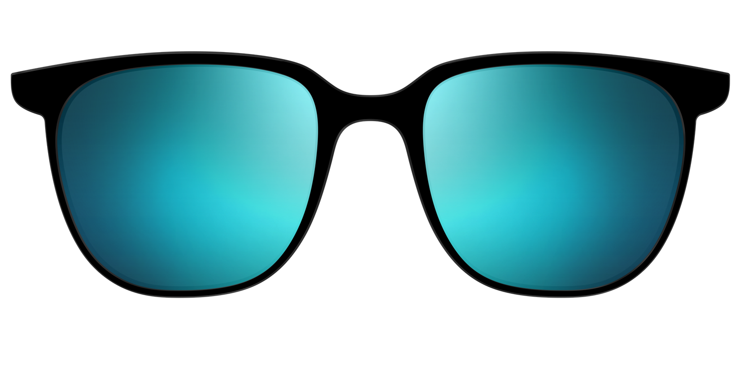 The Polarized Blue Reflective Sun Top - Front Top Image - Pair Eyewear