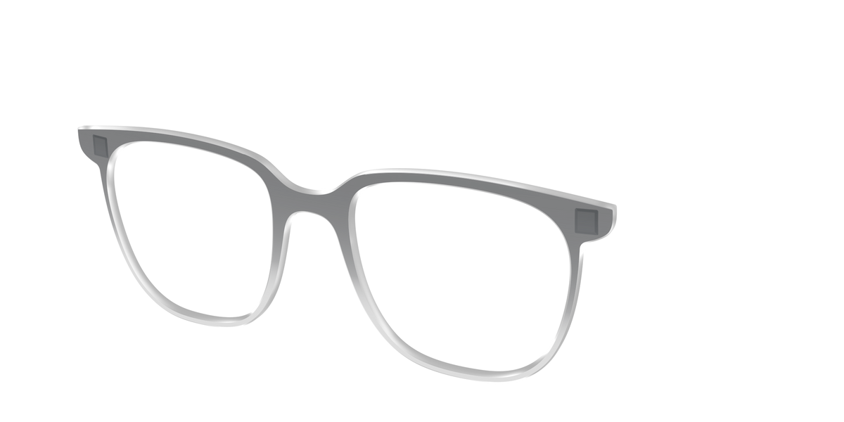 The Charcoal to Light Gray Gradient Crystal - Angle Top Image - Pair Eyewear