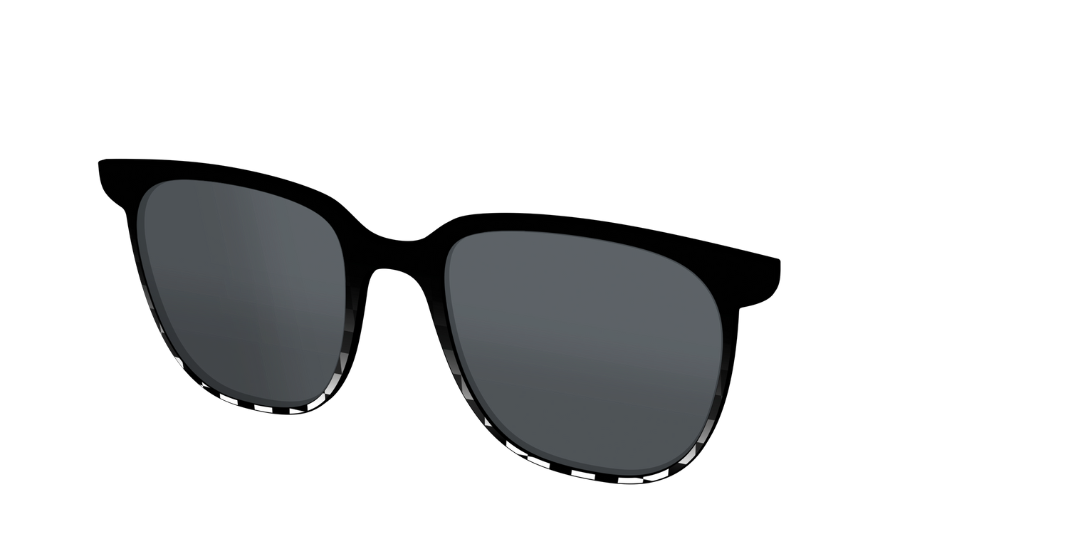 The Polarized Checkerboard Fade Sun Top - Angle Top Image - Pair Eyewear