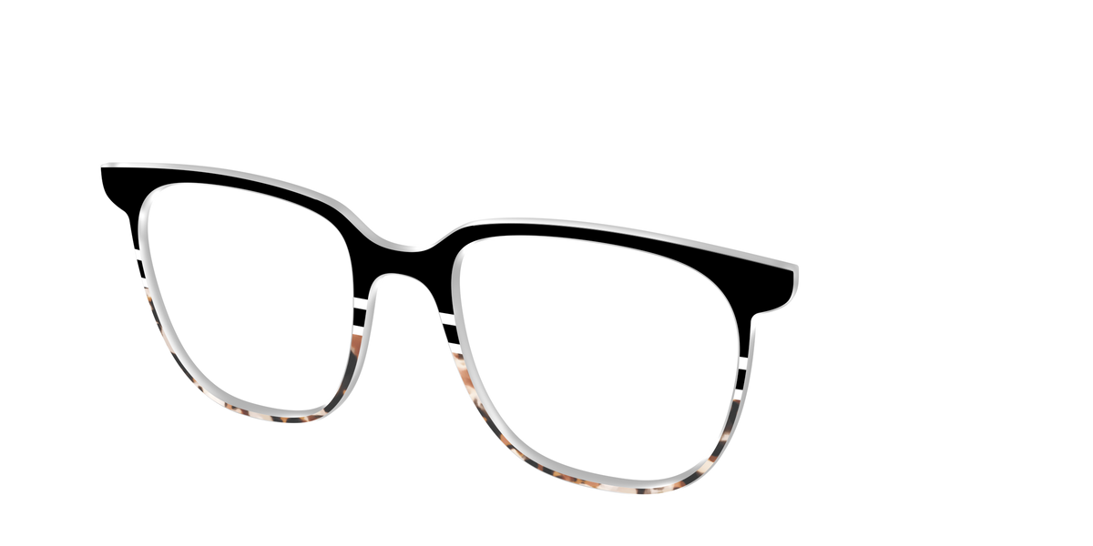 The Chic Tortoise Crystal Split - Angle Top Image - Pair Eyewear