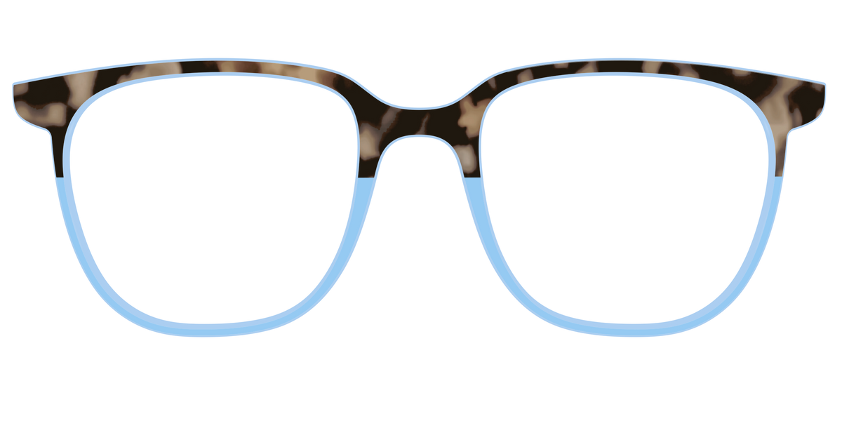 The Denim Tortoise Crystal Split - Front Top Image - Pair Eyewear