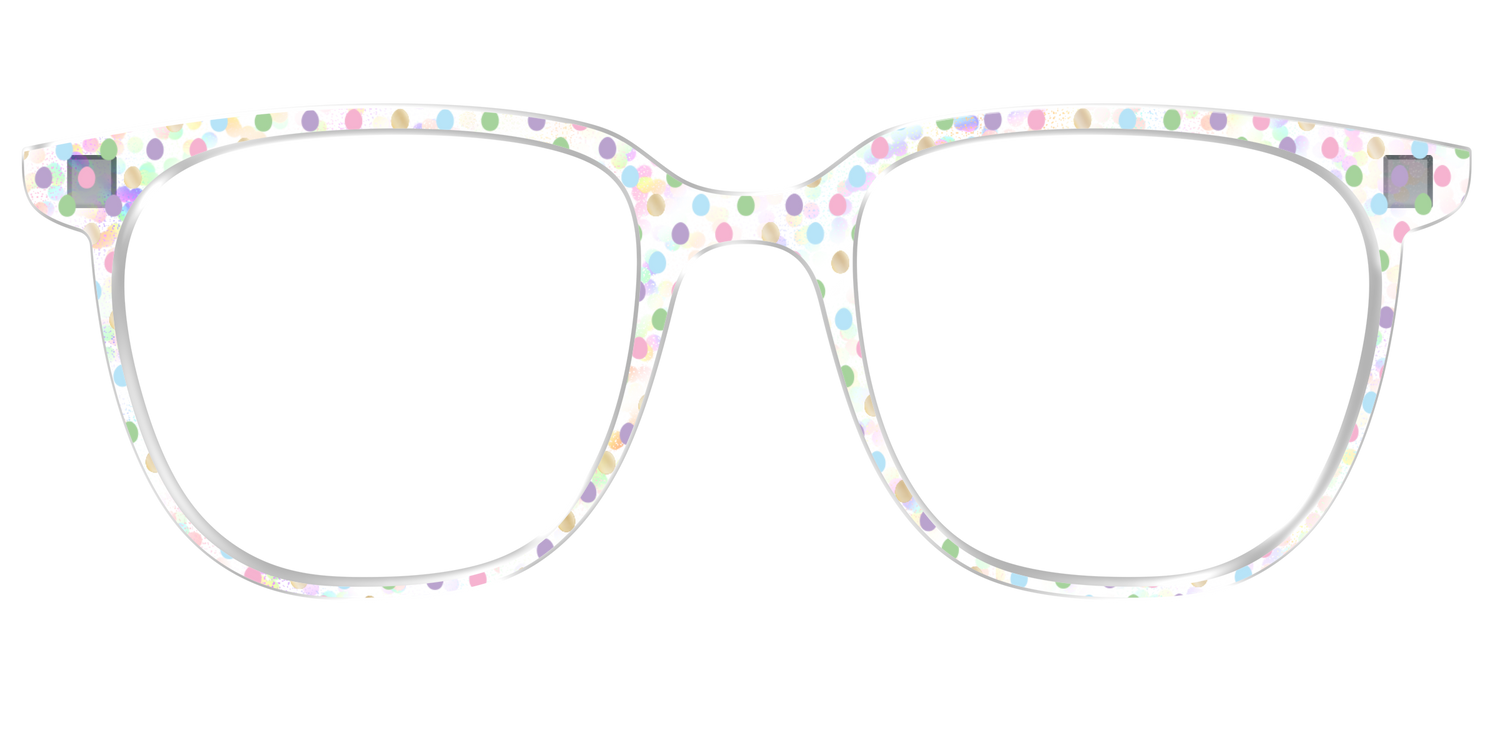 The Egg Polka Dot with Gold Foil Crystal - Front Top Image - Pair Eyewear