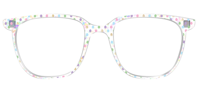 The Egg Polka Dot with Gold Foil Crystal - Front Top Thumbnail - Pair Eyewear