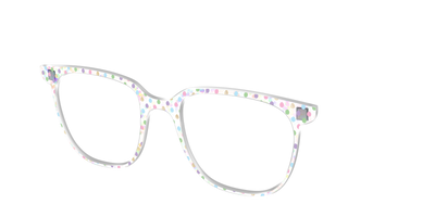 The Egg Polka Dot with Gold Foil Crystal - Angle Top Thumbnail - Pair Eyewear