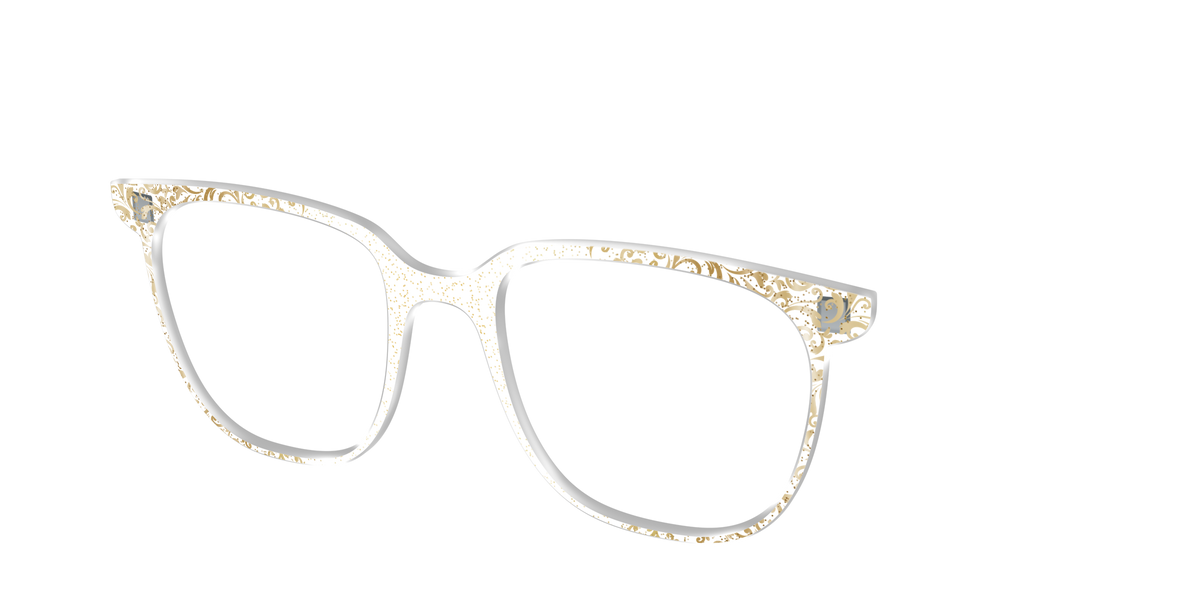 The Golden Flair Glitter Crystal with Gold Foil - Angle Top Image - Pair Eyewear