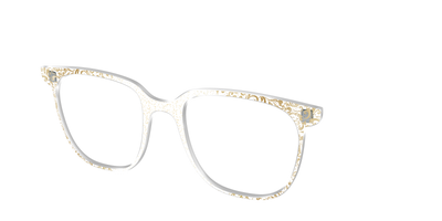 The Golden Flair Glitter Crystal with Gold Foil - Angle Top Thumbnail - Pair Eyewear
