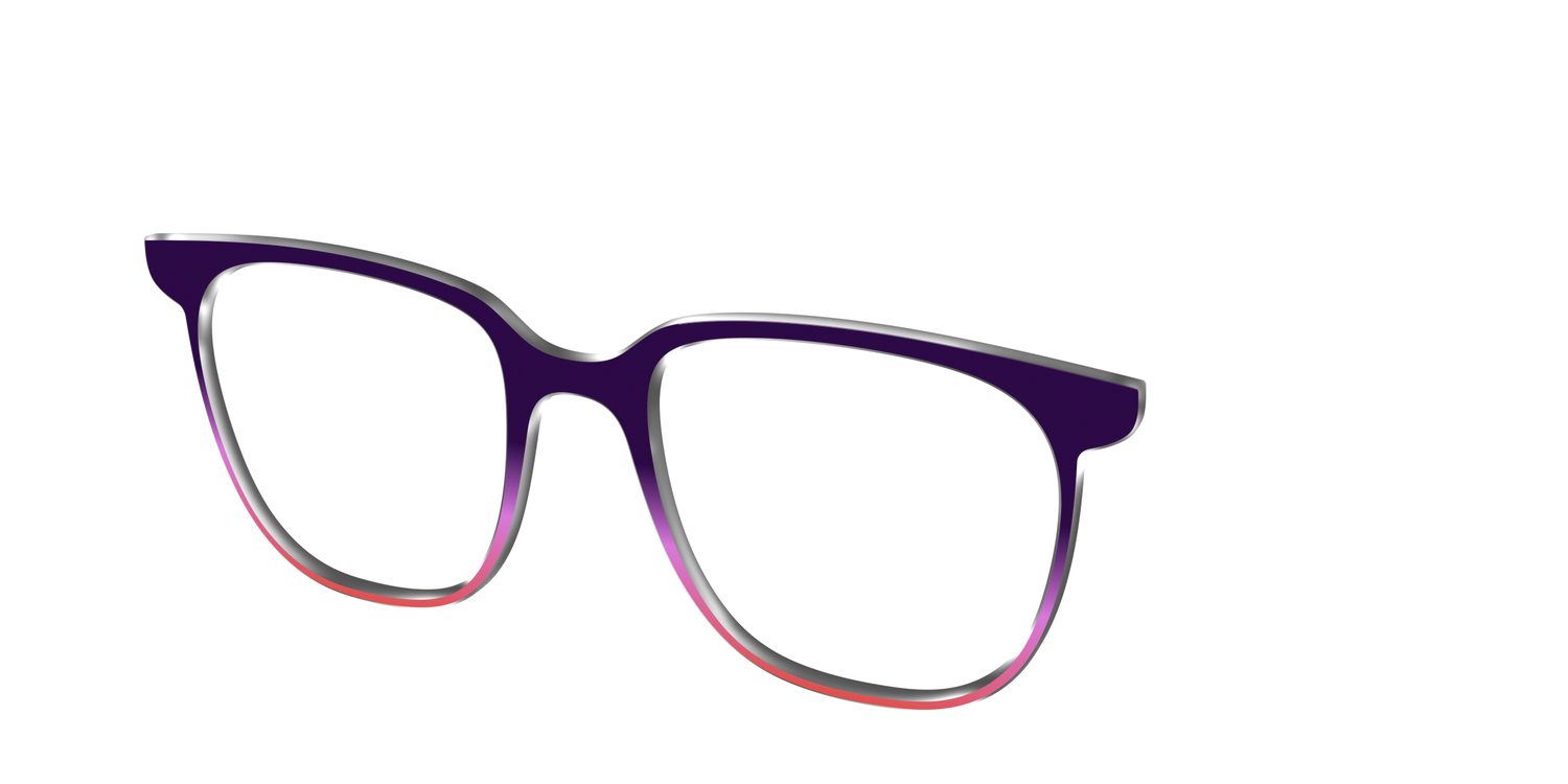 The Grape to Punch Gradient - Angle Top Image - Pair Eyewear