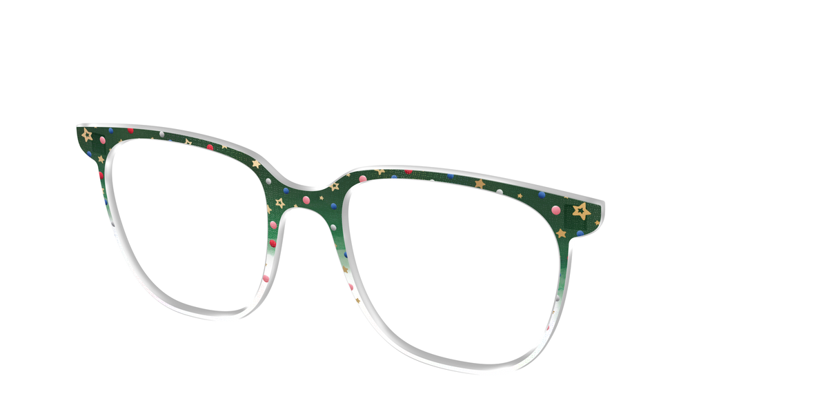 The Holiday Bauble with Foil Crystal - Angle Top Image - Pair Eyewear