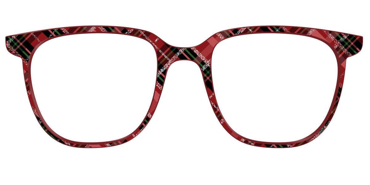 The Holly Plaid with Glitter - Front Top Image - Pair Eyewear